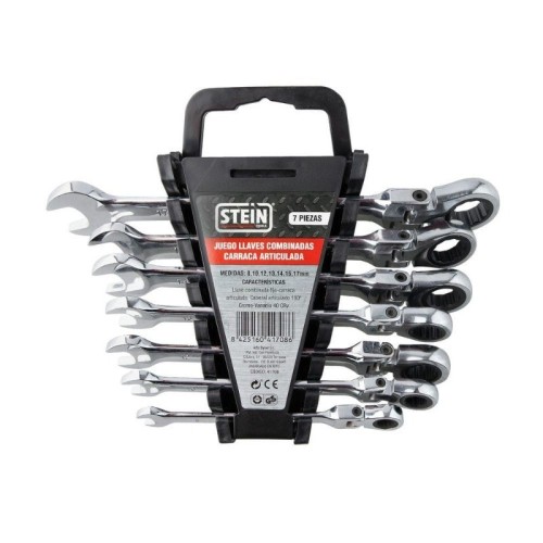 Juegos de Llaves Fijas Combinadas con Carracas 7 Piezas Stein
