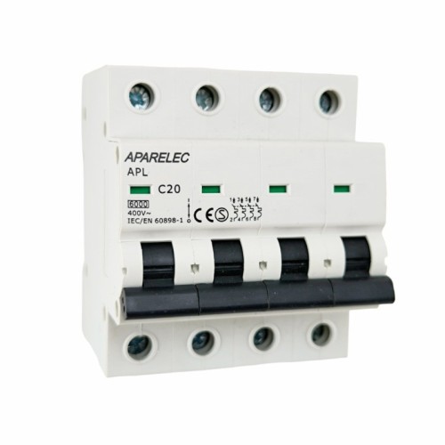 Interruptor Magnetotérmico 10-63A 4P 6kA Aparelec clase AC