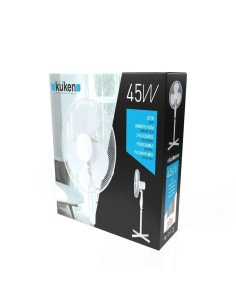 Ventilador de Pie 45W Blanco 3 Velocidades Giro 180º Kuken 2
