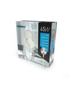 Ventilador de Pie con Base Redonda 45W Blanco 3 Velocidades Kuken 2