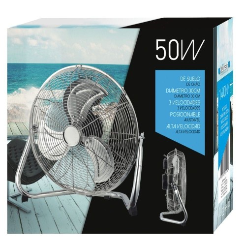 Ventilador de Suelo 50W Kuken 3 Aspas Metálicas 3 Velocidades