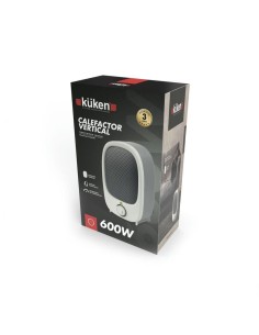 Calefactor Eléctrico Portátil Compacto Kuken Blanco 600W 2