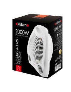 Calefactor Eléctrico Vertical Kuken Blanco 2 Potencias 2000W 2