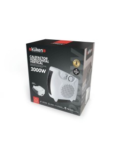 Calefactor Eléctrico Kuken Vertical - Horizontal Negro 2000W 2 Posiciones 2