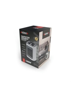 Calefactor Cerámico Oscilante Kuken 1800W  4 Posiciones Calor/Frío 2