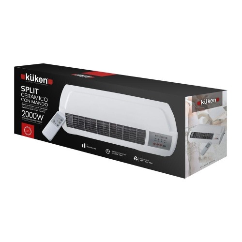 Calefactor Split Cerámico Kuken 2000W con Mando a Distancia