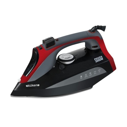 Kuken Plancha de Vapor 3000W Rojo Suela Acero Inoxidable Kuken Plancha de Vapor 3000W Rojo Suela Acero Inoxidable