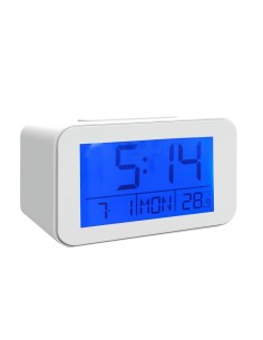 Kuken Reloj Digital con Alarma y Termómetro Blanco