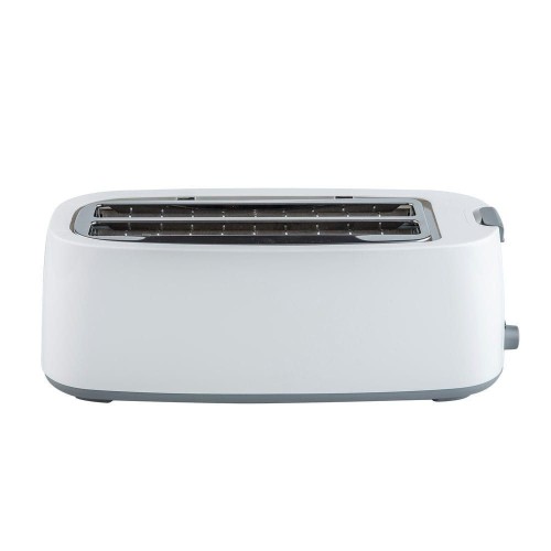 Tostadora Eléctrica 1400W Blanca Doble Ranura 4 Piezas