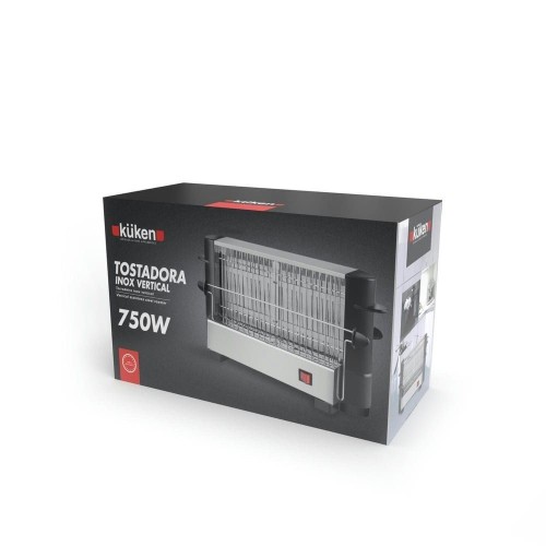 Tostadora Vertical Acero Inoxidable 750W Kuken Doble Ranura