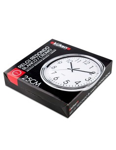 Kuken Reloj Analógico Cuadrado Blanco con Alarma 82x82x38MM 2