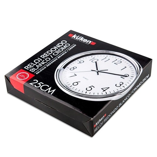 Kuken Reloj Analógico Cuadrado Blanco con Alarma 82x82x38MM Kuken Reloj Analógico Cuadrado Blanco con Alarma 82x82x38MM