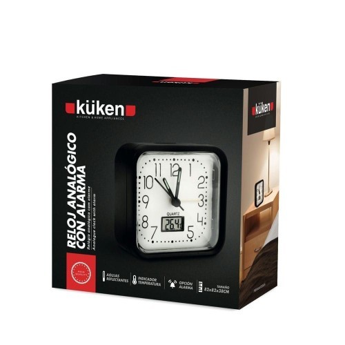 Reloj de Cocina Kuken Blanco/Negro Redondo Diámetro 30CM Reloj de Cocina Kuken Blanco/Negro Redondo Diámetro 30CM