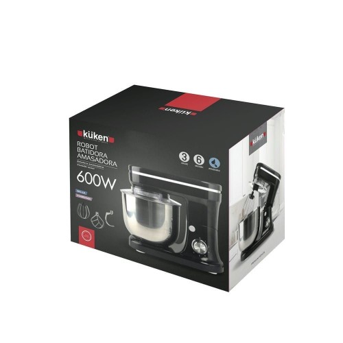Robot Batidora Amasadora 600W Kuken 6 Velocidades