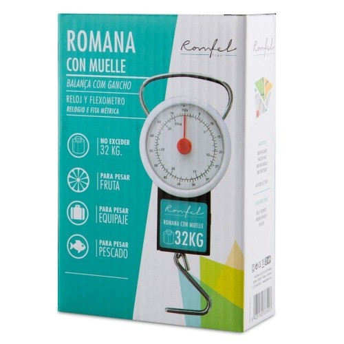 Romana con Muelle Kuken de 32 Kg Balanza Manual Flexómetro Romana con Muelle Kuken de 32 Kg Balanza Manual Flexómetro
