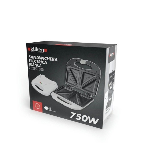 Kuken Sandwichera Eléctrica 750W Blanca 2 Piezas