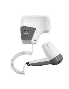 Secador Pelo para Pared de Baño 1200W Blanco Kuken 2