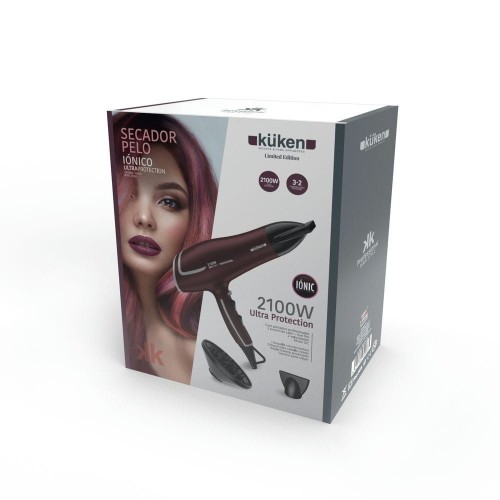 Secador de Pelo Profesional Burdeos Iónico 2100W Kuken