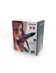 Secador de Pelo Profesional Iónico 2100W Gris/Magenta Kuken 2