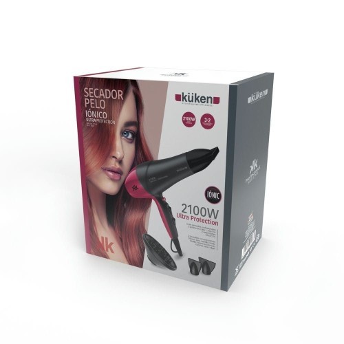 Secador de Pelo Profesional Iónico 2100W Gris/Magenta Kuken Secador de Pelo Profesional Iónico 2100W Gris/Magenta Kuken