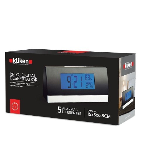 Reloj Despertador Digital Kuken Rectangular Negro Reloj Despertador Digital Kuken Rectangular Negro