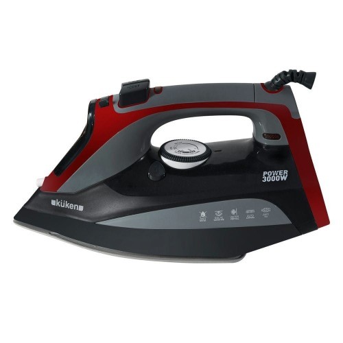 Kuken Plancha de Vapor 3000W Rojo Suela Acero Inoxidable Kuken Plancha de Vapor 3000W Rojo Suela Acero Inoxidable