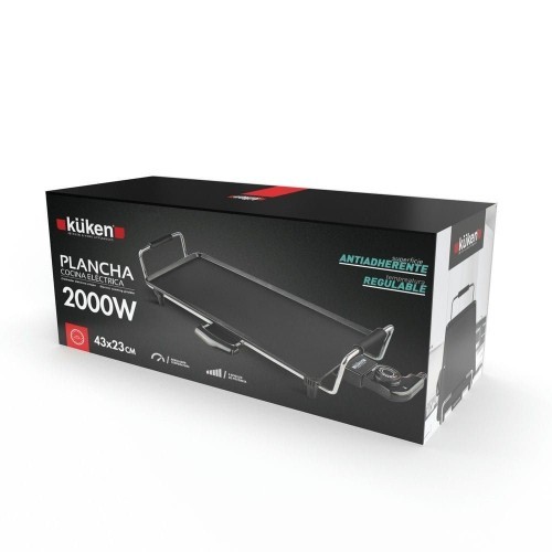 Kuken Plancha de Asar Eléctrica 2000W Antiadherente 43x23 cm Kuken Plancha de Asar Eléctrica 2000W Antiadherente 43x23 cm