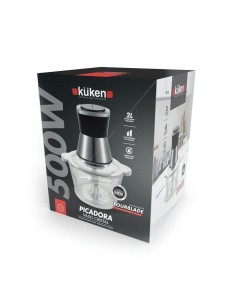 Picadora Eléctrica 500W 2L Kuken con Vaso de Cristal 2