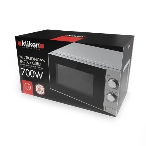Microondas con Grill 700W 20 Litros Acero Inoxidable Kuken Microondas con Grill 700W 20 Litros Acero Inoxidable Kuken