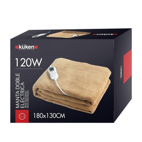 Manta Eléctrica Térmica Kuken 120W 180x130CM con Regulador de 3 intensidades