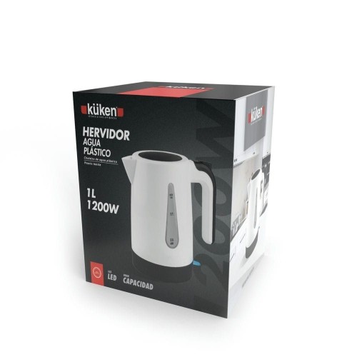 Kuken Hervidor de Agua Eléctrico Blanco 1200W 1 Litro