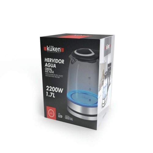 Kuken Hervidor de Agua Eléctrico Cristal 2200W 1,7 Litros