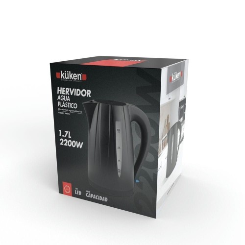 Kuken Hervidor de Agua Eléctrico Negro 2200W 1.7L