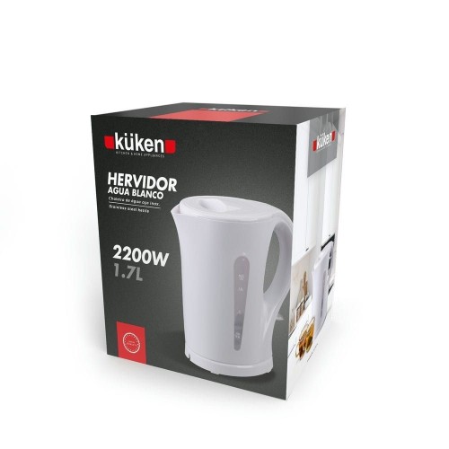 Hervidor de Agua Eléctrico Blanco 2200W 1.7L Kuken