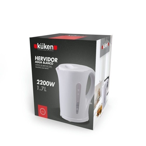 Hervidor de Agua Eléctrico Blanco 2200W 1.7L Kuken
