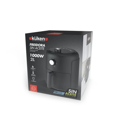 Freidora Eléctrica de Aire sin Aceite Manual 1000W 2L Kuken