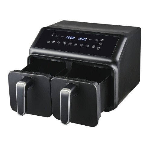 Freidora de Aire Doble Digital Kuken 2200W 8L Negro Inoxidable