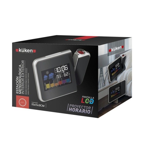 Estación Meteorológica Interior con Reloj Despertador Kuken