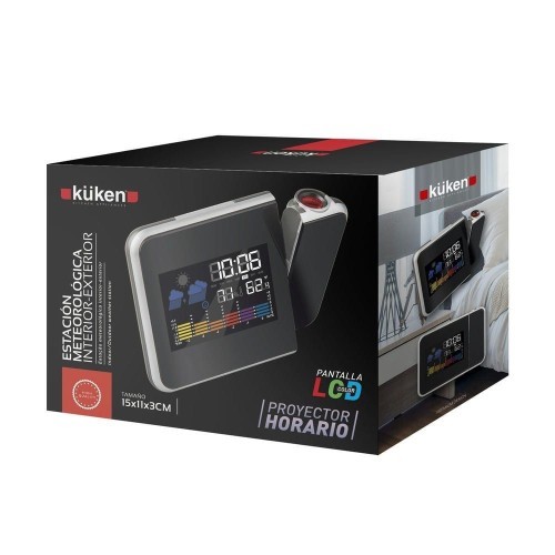 Estación Meteorológica Interior con Reloj Despertador Kuken Estación Meteorológica Interior con Reloj Despertador Kuken