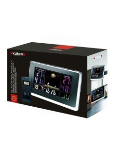 Kuken Estación Meteorológica Interior/Exterior con Toma USB 2