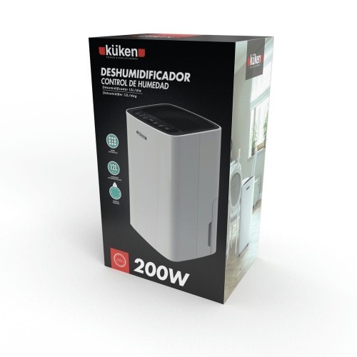 Deshumidificador Compacto Blanco Kuken 200W 12L/día Deshumidificador Compacto Blanco Kuken 200W 12L/día