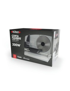 Cortafiambres Profesional 200W Kuken Acero Inoxidable Corte 190MM 2