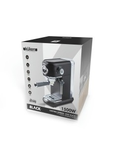 Cafetera Express Semiautomática Negra Kuken 15 Bar 1L 2