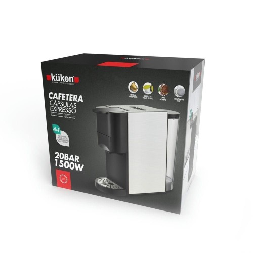 Cafetera de Cápsulas Nespresso 4 en 1 Kuken 20 Bar 1500W