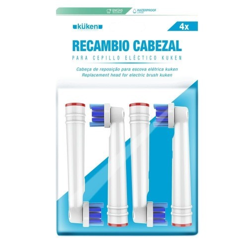 Pack de 4 Cabezales FlexiSoft Cepillo Eléctrico Kuken (34144) Pack de 4 Cabezales FlexiSoft Cepillo Eléctrico Kuken (34144)