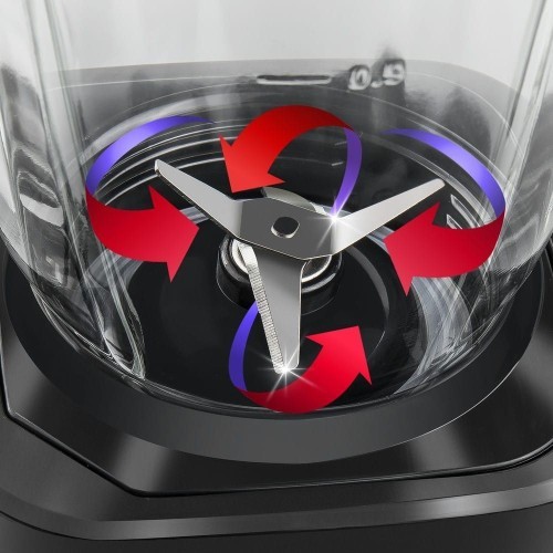 Batidora de Vaso Cristal Plata Kuken 1000W 1,5 Litros