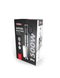 Kuken Batidora de Brazo Inoxidable Negra 1500W con Vaso 2