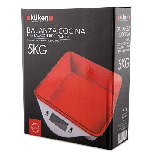 Balanza de Cocina Digital con Recipiente Kuken 5KG Balanza de Cocina Digital con Recipiente Kuken 5KG