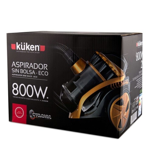 Aspirador sin Bolsa Kuken Dorado 800W (2400W)