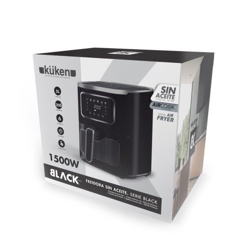 Freidora de Aire Digital Black con Ventana 1500W 5 Litros Freidora de Aire Digital Black con Ventana 1500W 5 Litros